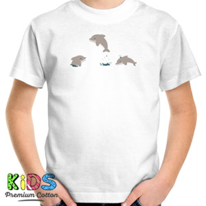 Kaos Dolphin - V-neck Wanita Co_mbro