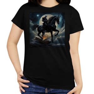Kaos Wanita Ghost Rider Black Horse 