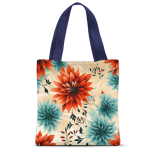 Tas Tote Fullprint Harmony Flower Watercolor Tote By Toteology