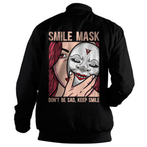 Jaket Bomber smile mask