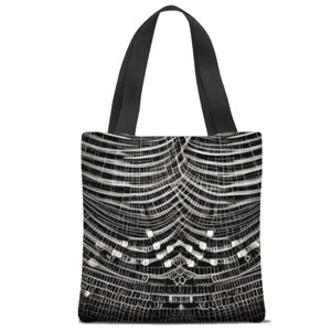 Tas Tote Fullprint Electric black and white