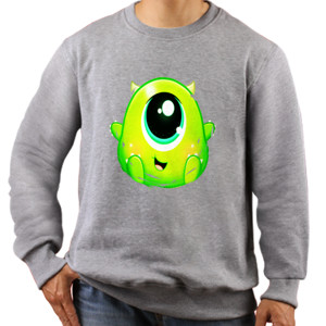 Jaket Sweater cute green one eye little monster