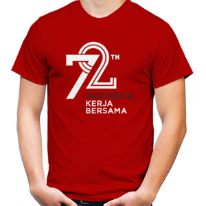 Kaos 72 th indonesia merah
