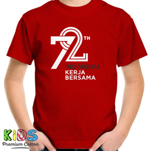Kaos 72 th indonesia merah