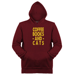 Jaket Hoodie COFFEE BOOKS AND CATS