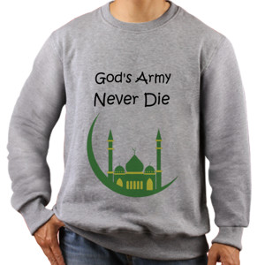 Jaket Sweater Kaos God's Army Never Die Popular Trending Topic
