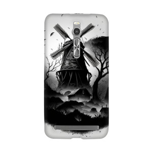 Softcase motif a medieval windmill drawed Casing HP