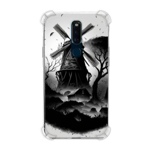 Casing HP Softcase motif a medieval windmill drawed