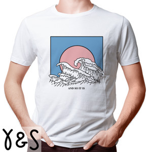 Kaos And So It Is, Hokusai Wave Aesthetic T-Shirt