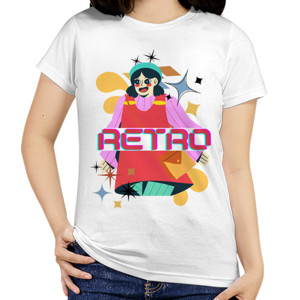 Kaos Kaos Aesthetic Retro Girl by Properly Outfit