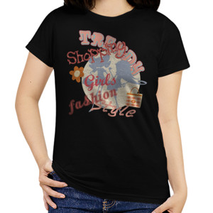 Kaos Shopping Girl Fashion