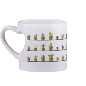 Mug Cactus shelf vector