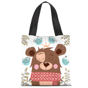 Tas Tote Fullprint BEAR SPRING