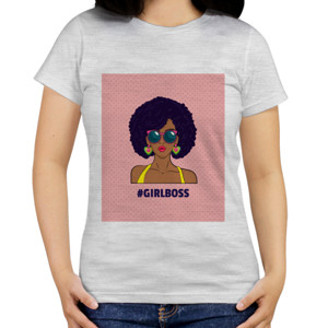 Kaos Round Neck Shirt - Afro Girl