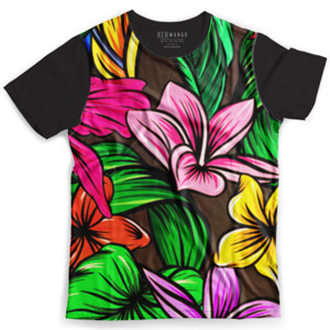 Kaos Fullprint Daun dan Bunga - Kaos Daun dan Bunga Full Print