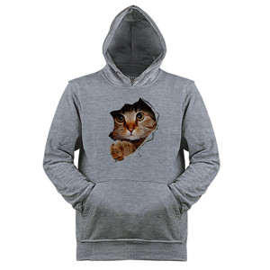 Jaket Hoodie 3D Cat Yellow