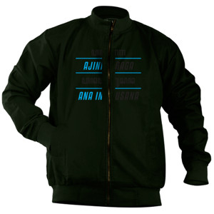 Jaket Bomber Kaos Ajining Raga Ana Ing Busana