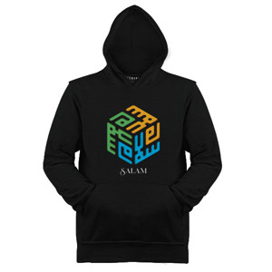 Jaket Hoodie Kaligrafi Kufi Salam