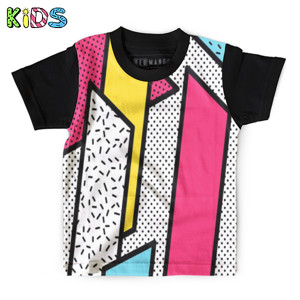 Kaos Anak Full-Print Neo memphis background 13