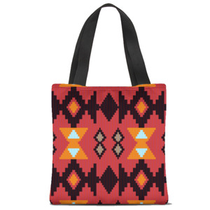 Tas Tote Fullprint Motif Batik merah