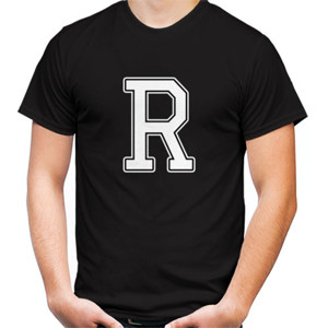 Kaos Kaos Hitam Huruf R Keren