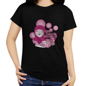 Kaos Design  Udah Cantik Sholehah Lagi