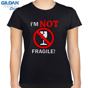 Kaos I'm not fragile white text
