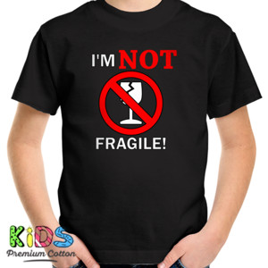 Kaos I'm not fragile white text