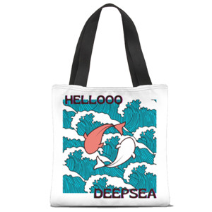 Tas Tote Fullprint Hello Deepsea