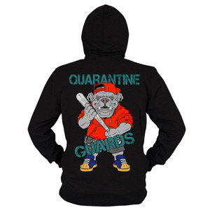 Hoodie Zipper Security Karantina on Gildan
