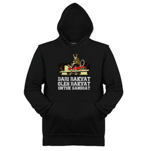 Jaket Hoodie Dari Rakyat Oleh Rakyat (Putih)