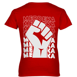 Kaos Hut RI Agustusan Teks Putih