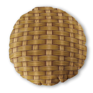 Bantal Bulat Anyaman Bambu Seni Cetak Kayu Tradisional Modern