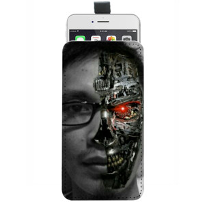 Sarung HP Pouch Robot Cybort Fotomu, Desain Costum WA 08164627030