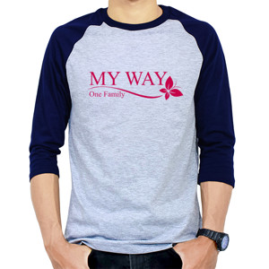 Kaos Raglan Kaos My Way Wanita Lengan Panjang