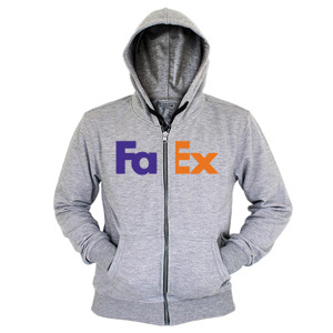 Hoodie Zipper Kaos Parodi Logo FedEx - FatEx (SB8ER)