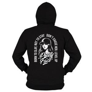 Hoodie Zipper Pretty Face, Game Strong