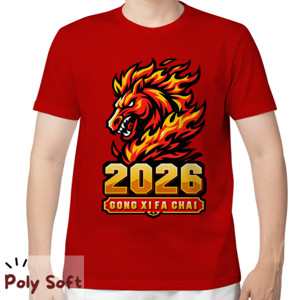 Kaos Kaos Imlek 2026 Naga Api – Gong Xi Fa Chai Unisex
