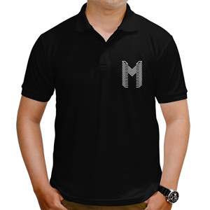 Kaos Polo Logo huruf M gamer