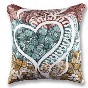 Bantal Love Flower