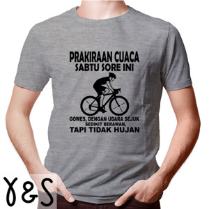 Kaos Kaos Pria Pencinta Sepeda Bahagia Prakiraan Cuaca
