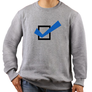 Jaket Sweater Checked-Blue