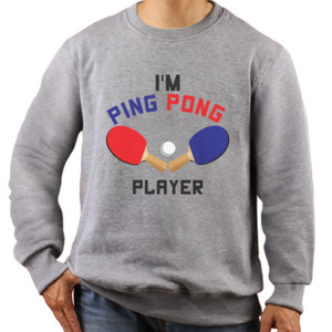Jaket Sweater im pingpong player #3 white 