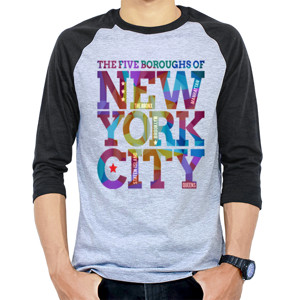 Kaos Raglan New york city