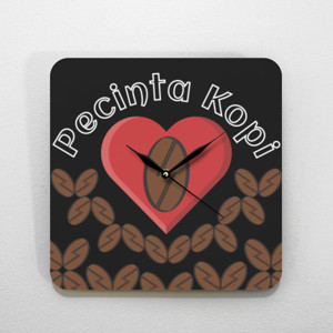 Jam Dinding Pecinta Kopi (Coffee Lovers)