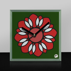 Jam Meja Bunga Merah (Red Flower)