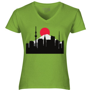 Kaos View Kota Tokyo Landmarks Gunung Fuji Jepang