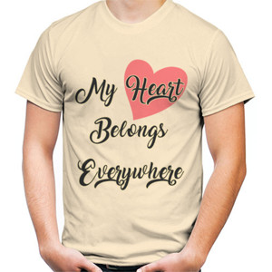 Kaos Belong everywhere kuning hitam T-shirt