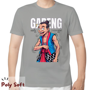 Kaos Kaos Gareng Poly Soft Grey Distro