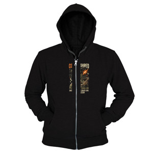 Hoodie Zipper Kaos Cosmic Shred Skeleton Astronaut